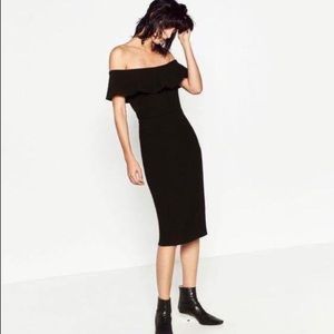 NWOT - Zara Midi Classic Dress - Size Xs